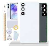 YHX-OU Tapa de batería para Samsung Galaxy A55 5G A556, parte trasera de cristal, parte trasera de cristal, repuesto + herramientas (azul)
