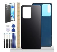 YHX-OU Tapa de batería para Xiaomi Redmi Note 12 Pro 5G, tapa trasera de batería, carcasa trasera (negro)