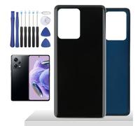 YHX-OU Tapa de batería para Xiaomi Redmi Note 12 Pro Plus Tapa trasera de batería Cubierta trasera Carcasa trasera Cubierta de batería (Negro)