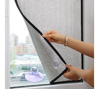 YHXAIQ Aislante Termico Ventanas, Rollo Aislante Termico con Grosor 6 mm, Bloqueo Total de Luz, con Ventosa para Terrazas Acristaladas(60 x 70 cm)