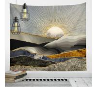 YHXBD Tapiz de montaña para colgar en la pared, árboles del bosque, amanecer, atardecer, paisaje, decoración de habitación, telón de fondo, tapiz de paisaje natural para dormitorio, estético, A-05,180