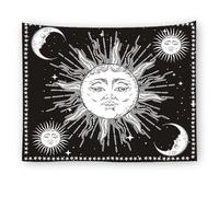 YHXBD Tapiz de sol y luna para colgar en la pared, mandala, yoga, meditación, decoración de habitación, tapiz de pared para dormitorio, sala de estar, dormitorio, A-03,180 x 230 cm