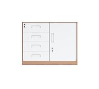 YHxFlux Archivador de Oficina Gabinete bajo, archivador, Oficina, finanzas, gabinete de Datos, Sala Estar, cajón, Organizador Almacenamiento, con Cerradura, pequeño Almacenamiento(Bruin)