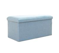 YHxFlux Banco de entrada rectangular para cambiar zapatos, almacenamiento para el hogar, caja para adultos, banco plegable para pasillo (azul claro, pequeño)