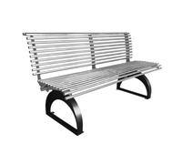 YHxFlux Banco de jardín Banco al aire libre del parque, silla doble de acero inoxidable, asiento de respaldo de salón de jardín, banco al aire libre (grande)