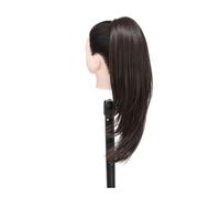 YHxFlux Cola de Caballo Extensione Extensión de Cola de Caballo Larga y Recta con cordón Ajustable, de 45 cm, de Fibra sintética Resistente al Calor, con Clip for Mujer. Coleta Postiza Pelo(#4)