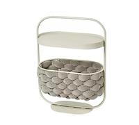 YHxFlux Mesa de Centro Moderna Mesita de Noche, Mesa Auxiliar portátil con Cesta Almacenamiento, también Puede ser una Cama for Gatos para el Dormitorio(Grey)