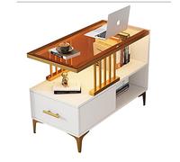 YHxFlux Mesa de Centro Moderna Nightstand with Storage Shelf, End Table, Side with Drawers Cabinet for Small Spaces Bedroom, Living Room,Sofa para el Dormitorio(White+Brown)