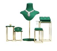 YHxFlux Torre para joyas Organizador pendiente del anillo de los soportes exhibición la joyería ante verde Soporte