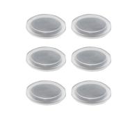 YHXiXi 6 cubiertas de metal para interruptor de botón de 22 mm, 7/8 pulgadas, cubierta de agujero de montaje de goma suave, transparente, a prueba de polvo, tapa protectora redonda, sellada, aislada