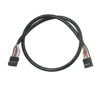YHXiXi Cable USB 2.0 de 9 pines hembra a hembra para placa base interna, color negro, 50 cm, 2,54 mm, cable de puente