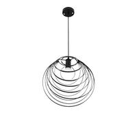YHYAI Lámpara de araña nórdica Simple de Hierro Forjado, Accesorio Creativo y Sencillo, lámpara de Techo de un Solo Cabezal para Restaurante, lámpara Colgante LED Negra, Dispositivo de iluminación
