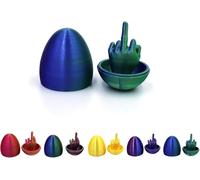 YHYPSY Middle Finger Easter Eggs - Hilarious 3D Printed Novelty Gifts for Adults, Easter Prank Surprises,Easter Egg Surprise Middle Finger(Red-Gold Gradient)