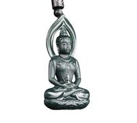 YHYQiFei Hetian Jade Natural nefrita jade quan yin colgante amuleto tallado a mano amuleto de buena suerte joyería de jade chino Feng Shui, Jade hetiano, Colgante de jade hetiano natural nefrita jade