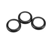 yhyttr 1 juego de perilla de interruptor de aire acondicionado, cubierta de anillo embellecedora for Nissan 370Z 2009-2020 Tapa del anillo de la perilla del aire acondicionado del vehículo