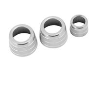 yhyttr 3 perillas de CA for control de audio, cubierta de anillo embellecedora for BMW X3 G01 X4 G02 Serie 5 G30 6gt GT6 Tapa del anillo de la perilla del aire acondicionado del vehículo(Silver)