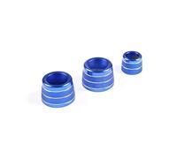 yhyttr 3 perillas de CA for control de audio, cubierta de anillo embellecedora for BMW X3 G01 X4 G02 Serie 5 G30 6gt GT6 Tapa del anillo de la perilla del aire acondicionado del vehículo(BLUE)