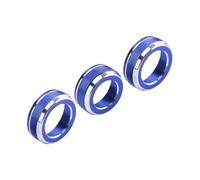 yhyttr 3 piezas de cubierta embellecedora for botón de control de volumen de aire acondicionado, Compatible for Ford, Ranger 2023-2025 Tapa del anillo de la perilla del aire acondicionado del vehículo