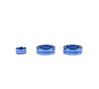 yhyttr Anillo de ajuste del espejo retrovisor for perilla de aire acondicionado, cubierta Compatible for Toyota Hilux 2015-2021 Tapa del anillo de la perilla del aire acondicionado del vehículo(Blue)