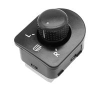 yhyttr Botón de ajuste de retrovisor, Compatible for VW, Beetle, Passat B5, Bora, Golf 4, Jetta MK4 Interruptor de perilla de ajuste del espejo del vehículo