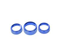 yhyttr Botón de volumen de radio for aire acondicionado de coche, Compatible for Dodge, Challenger 2015-2022 Tapa del anillo de la perilla del aire acondicionado del vehículo(Blue)