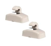 yhyttr Gancho for visera solar, Compatible for VW, Golf 4, GTI, Jetta, A4, Passat B5, B6, Polo 9N, Vento, Gol T4, T5, Beetle, Octavia 2, A5. Clip de soporte para parasol(Beige 2pcs)