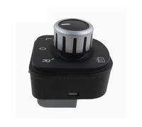 yhyttr Interruptor de ajuste de espejo con control de temperatura, Compatible for VW, Compatible for Golf 5, 6 Mk5, 6 Jetta 5, 6 Passat B6 Touran Interruptor de perilla de ajuste del espejo del ve