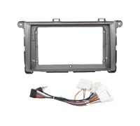 yhyttr Panel Estéreo For Coche Compatible Con Toyota Sienna 2011 Radio 2 DIN De 9 Pulgadas GPS MP5 Marco Tablero Principal panel del salpicadero de la radio del coche(Grey Frame cord)