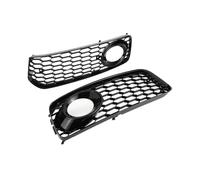 yhyttr Par De Rejillas For Faros Antiniebla Delanteros Coche, Compatible For A5 S Line S5 B8 RS5 2008-2012, Con Cubierta rejilla de luz antiniebla de la fascia delantera(Glosssy Black)