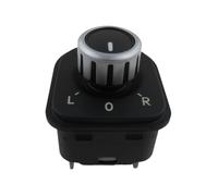 yhyttr Perilla de ajuste del espejo lateral, Compatible for Jetta MK5, Golf MK6, Rabbit, EOS, Passat B6, 3C, Tiguan. Interruptor de perilla de ajuste del espejo del vehículo