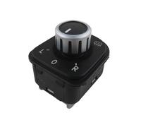 yhyttr Perilla de ajuste del interruptor de control del espejo, Compatible for VW, Compatible for Jetta Golf Mk5 Mk6 Tiguan CC Passat B6 B7 Interruptor de perilla de ajuste del espejo del ve
