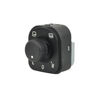 yhyttr Perilla de ajuste del interruptor del espejo, Compatible for VW, Compatible for Jetta Mk5 Golf 5 6 Tiguan Passat B6 CC Interruptor de perilla de ajuste del espejo del vehículo