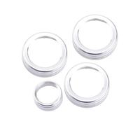 yhyttr Perilla de ajuste for interruptor de espejo retrovisor de faros, 4 unidades, Compatible for Ford, F-150 2009-2014 Tapa del anillo de la perilla del aire acondicionado del vehículo