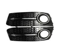 yhyttr Rejilla de malla for luz antiniebla delantera coche, Compatible for A4 B8 2009-2011, parachoques estándar rejilla de luz antiniebla de la fascia delantera(Chrome Silver)