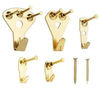 YHYZ Ganchos para cuadros resistentes, kit para colgar cuadros: perchas (75 50 30 20 10 libras) + clavos, reloj colgante de pintura de espejo de fotos, para placas de yeso, madera, paredes secas y