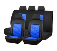 YHZCFWSF Fundas Asientos Coche para Lancia Ypsilon Classic 5-Seat 1996-2011 Juego Fundas Cuero Sintético Diseño Deportivo Transpirable Impermeable Antideslizante Accesorios,Blackblue