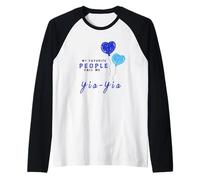 YIA YIA Abuela Griega Mi Gente Favorita me Llama YIA YIA Camiseta Manga Raglan