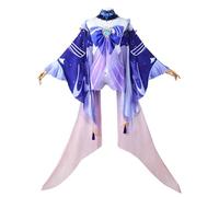 YIAIU Disfraz de cosplay de anime Genshin Impact Sangonomiya Kokomi, falda y vestido, conjunto de uniforme para fiesta de Halloween (talla L)