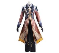 YIAIU Disfraz de cosplay de anime Genshin Impact Zhongli, capa de uniforme para fiesta de Halloween (talla XS)