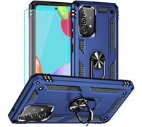 Yiakeng Funda Samsung A52s 5G, Funda Samsung Galaxy A52s 5G, Silicona Armor Case con Kickstand para Funda Galaxy A52s 5G (Azul)