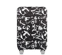 YianBestja Elástico Funda Protectora de Maleta Luggage Protective Cover, Viaje Equipaje Cubierta Carretilla Caso Protectora Cubierta (Graffiti, L (Equipaje de 25-26 Pulgadas))