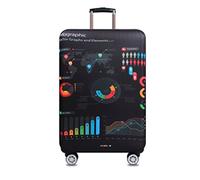 YianBestja Elástico Funda Protectora de Maleta Luggage Protective Cover, Viaje Equipaje Cubierta Carretilla Protectora Cubierta (Big Data, S (Equipaje de 18-21 Pulgadas))