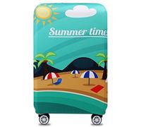 YianBestja Elástico Funda Protectora de Maleta Luggage Protective Cover, Viaje Equipaje Cubierta Carretilla Protectora Cubierta (Summer Time, L (Equipaje de 25-26 Pulgadas))