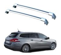 YIANKWY Baca de Coche Coche Barras de Techo para Peugeot 308 SW 2007 2008 2009 2010 2011 2012 2013 2014 2015 2016 2017 2018 2019 Portaequipajes Barras Transversales Aluminio (2 Piezas),A