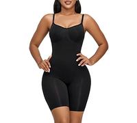 YIANNA Body Moldeador Reductor Mujer Abdomen Control Shapewear Bodysuit Shaper Posparto Fajas Reductoras Invisible Negro XXS/XS 5218