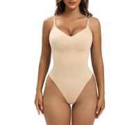 YIANNA Body Moldeador Reductor Mujer Abdomen Control Tanga Shapewear Bodysuit Shaper Posparto Fajas Reductoras Invisible Moldeadora Beige S - M 5215