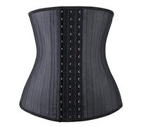 YIANNA Faja Reductora Mujer Corset Reductor Cinturilla Moldeadora Fajas Colombianas Reductoras de Abdomen y Cintura Negro con 25 Huesos 1210 4XL