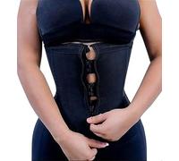 YIANNA Fajas Mujer Colombianas Reductoras de Abdomen y Cintura Faja Postparto Cesarea Corset Reductor Deportiva Gym Body Shaper Negro XL 2219