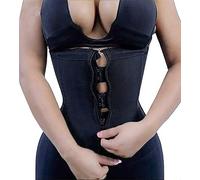 YIANNA Fajas Mujer Colombianas Reductoras de Abdomen y Cintura Faja Postparto Cesarea Corset Reductor Deportiva Gym Body Shaper Negro M 2219