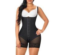YIANNA Fajas Reductoras Mujer Abdomen Body Moldeador Reductor Faja Colombiana Reductora Shapewear Bodysuit Postparto Shaper Corset Negro XS 7260